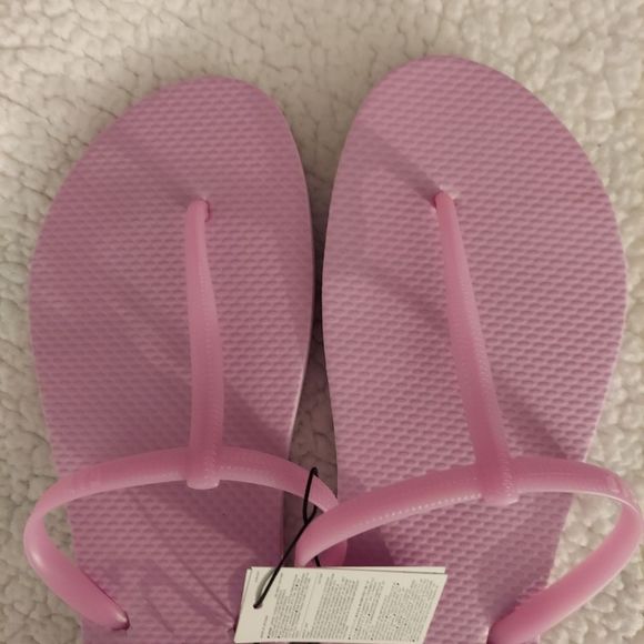 Gap Logo Flip Flops Size 10 Pink - Picture 2 of 5